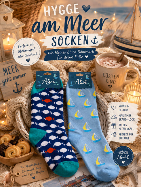 🌊 Hygge am Meer Socken ⚓ gr 36-41