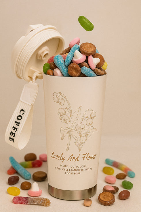 Füllbehälter Coffee To Go Becher weiss mit 150-200 Gr Naschi