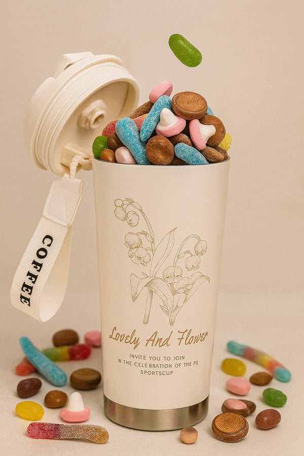 Füllbehälter Coffee To Go Becher weiss mit 150-200 Gr Naschi