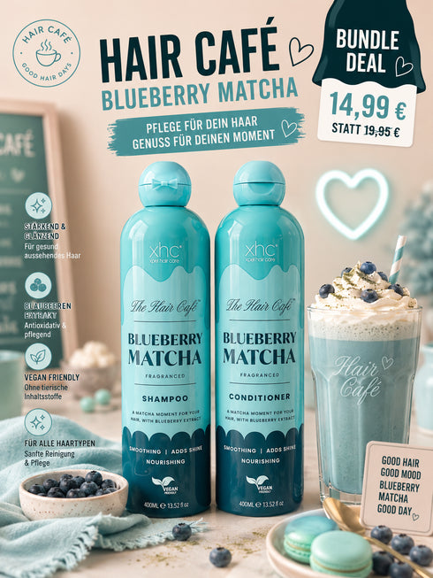 🫐 Hair Café Blueberry Matcha Bundle Shampoo & Conditioner