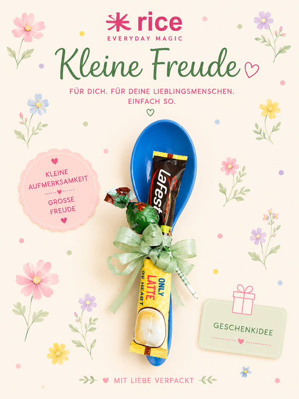 Rice Melamin-Löffel Geschenkset mit Kaffee & dänischem Lolli 🌸☕🍭