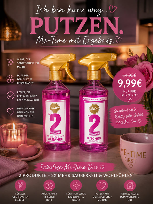 💖 Fabulosa Me-Time Duo „Putzen. Ich bin kurz weg.“