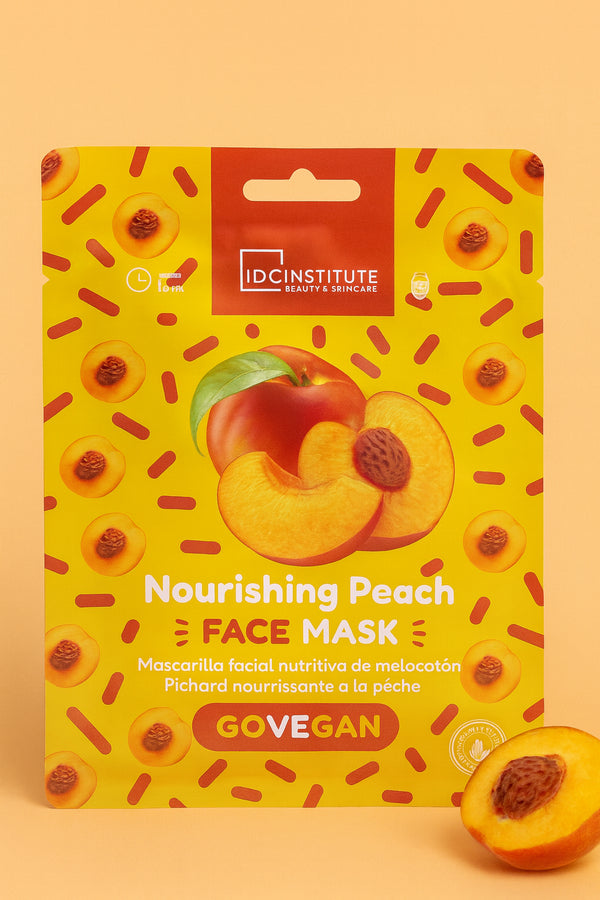 🍑 IDC Institute – Tuchmaske mit Pfirsich-Extrakt – für normale, trockene und empfindliche Haut- vegan