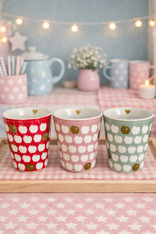 🇩🇰 Krassilnikoff Happy Mugs – Apfel Design