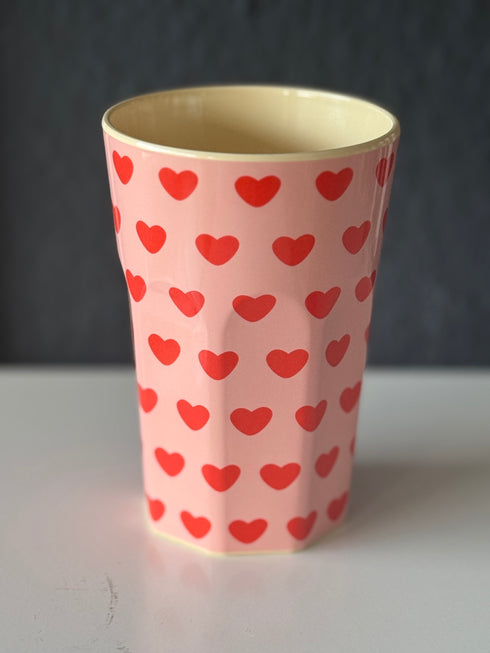 🇩🇰 Rice Latte-Becher Herz Rose