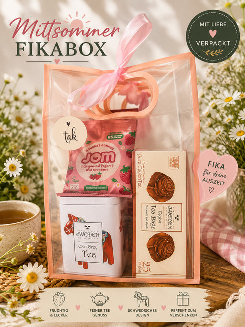 🌸 Mittsommer Fikabox – Schwedisches Geschenkset
