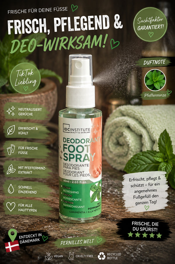 IDC Institute Foot Spray mit Pfefferminze (60 ml) 👣🌿