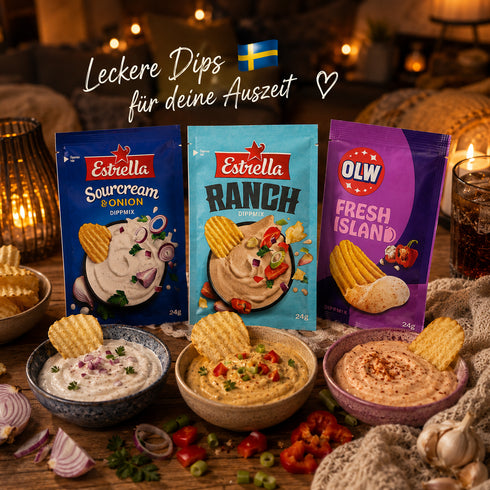 Schwedische Dippmixe 24 g
Der perfekte Dip für Chips, Gemüsesticks & Grillabende 🇸🇪🥣