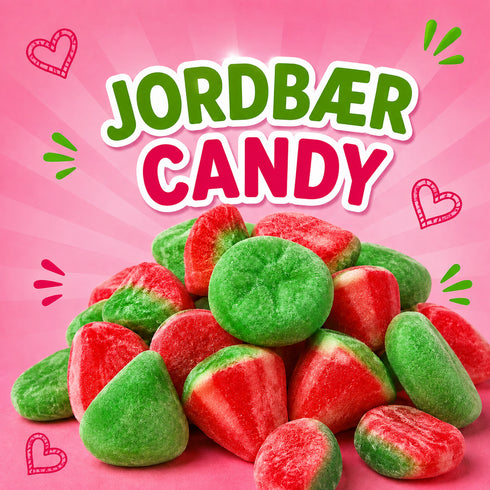 🍓 Jordbær Candy – Jelly Twist Wassermelonen Creme Küsse Halal