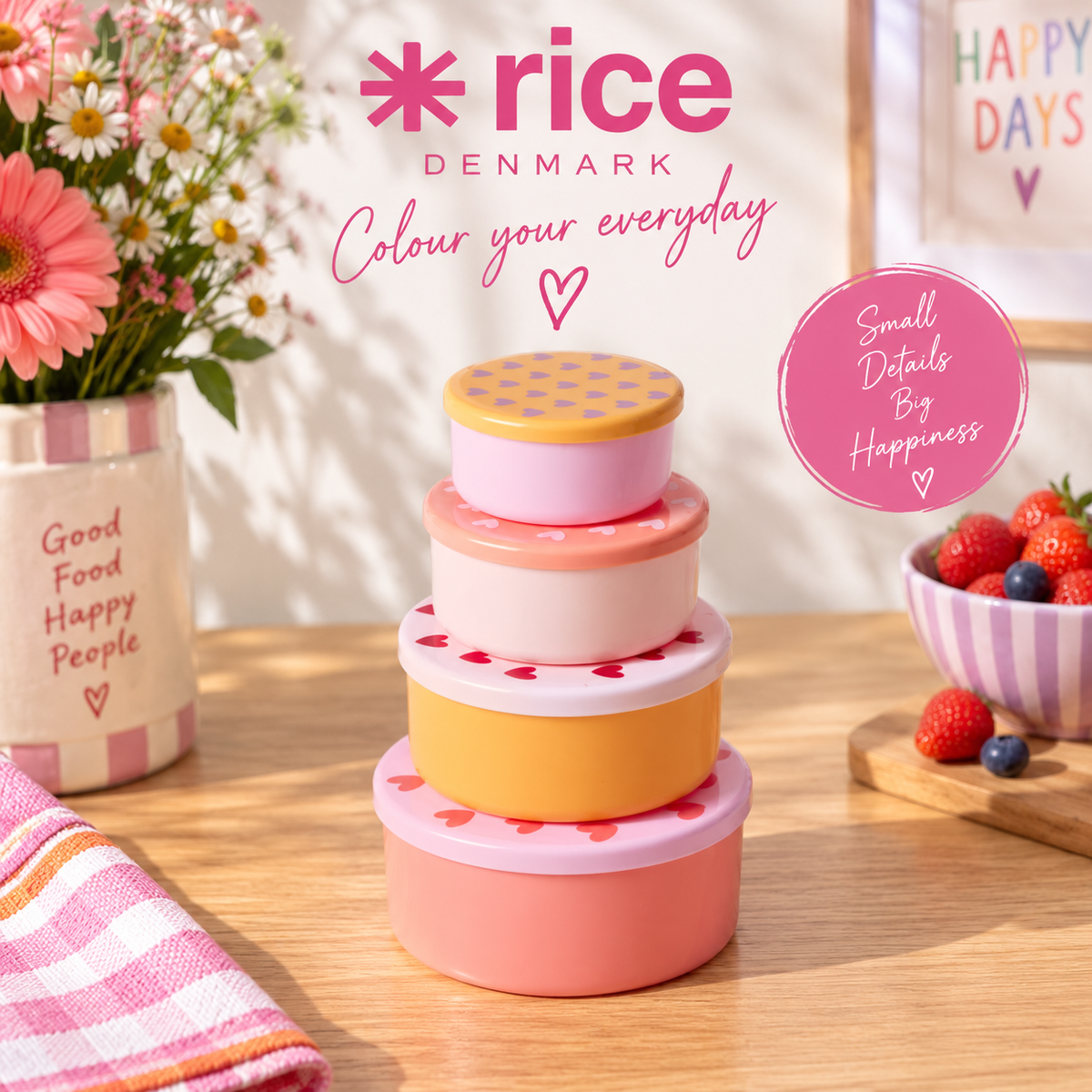 🌸 RICE Lunchboxen / Food Boxen im 4er-Set