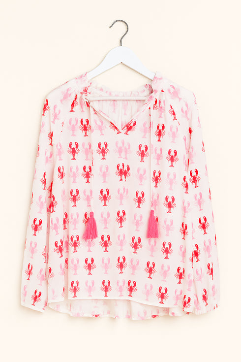 Zwillingsherz Bluse Lobster L/XL