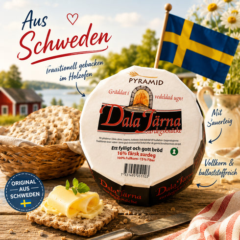 Pyramid DalaJärna Surdegsknäcke 135 g
Traditionelles Sauerteig-Knäckebrot aus Schweden 🇸🇪🥖