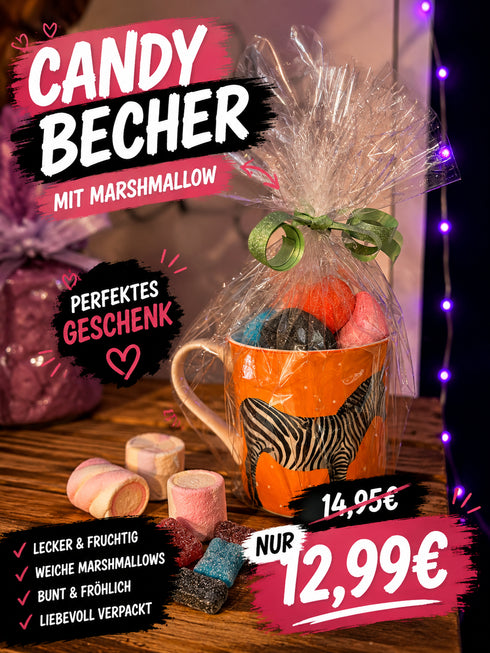 Candybecher mit Marshmallows