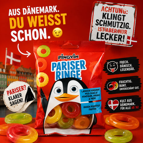 Pingvin Pariser Ringe 80 g 🇩🇰🍬