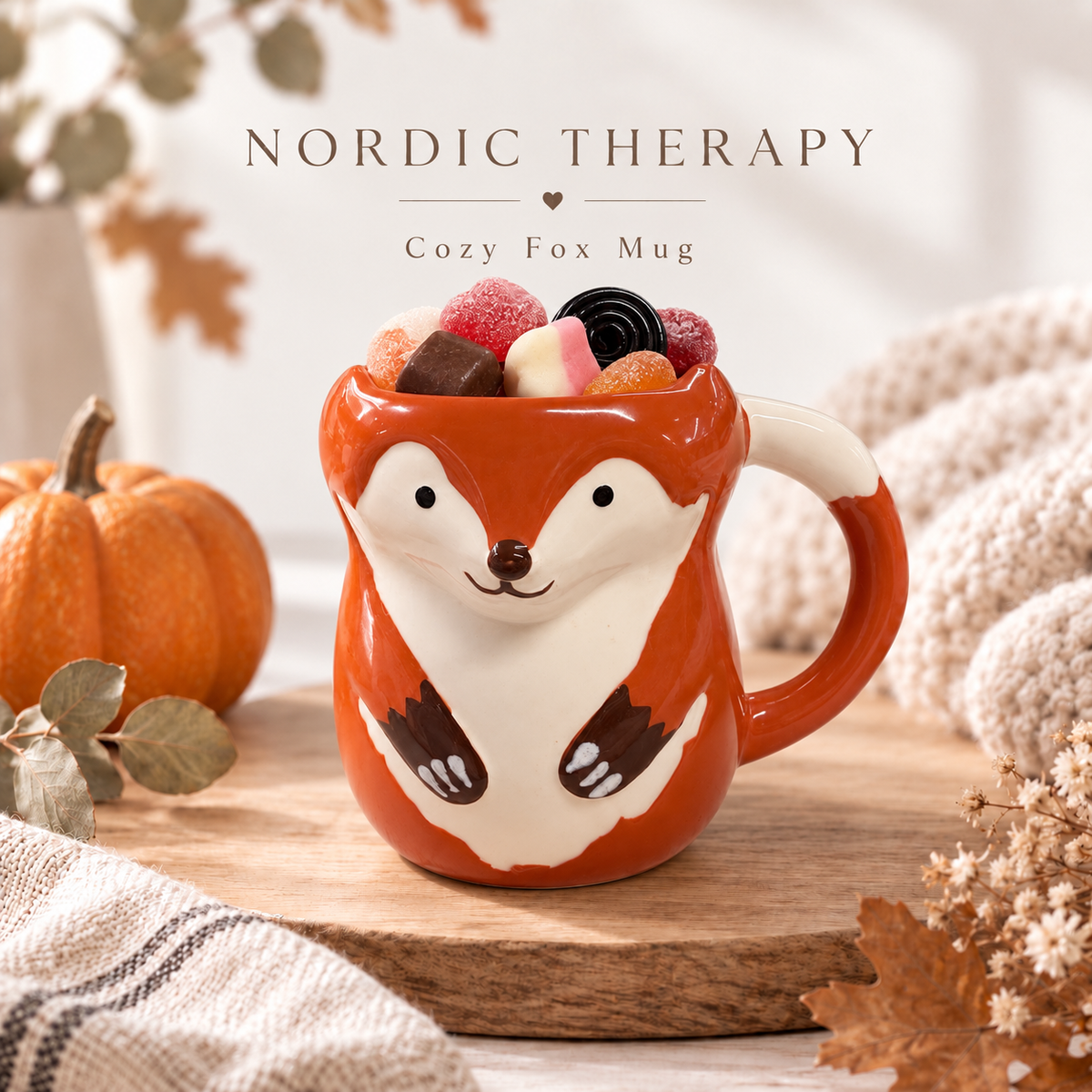 Nordic Therapy Cozy Fox Mug 🦊🍬