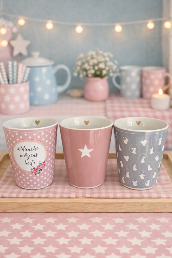 🇩🇰 Krassilnikoff Happy Mug – Hygge Becher (Design wählbar)