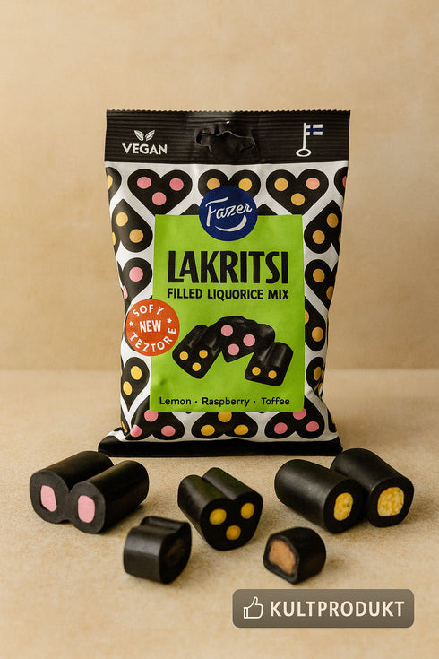 Fazer Lakritsi Filled liquorice mix liquorice, 140g