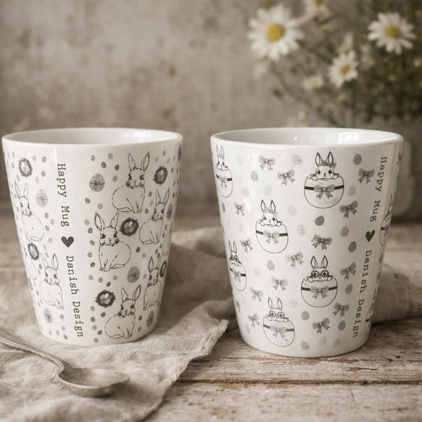 🇩🇰 Krassilnikoff Happy Mug – Design wählbar Hasi