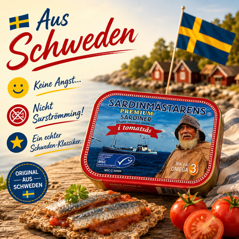 Sardinmästarens Premium Sardinen in Tomatensauce 100 g