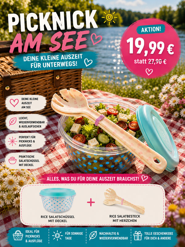 🥗 Picknick am See – RICE Salat-Set