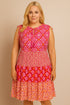 ZWILLINGSHERZ - KLEID BLUMEN MIX - PINK/ORANGE