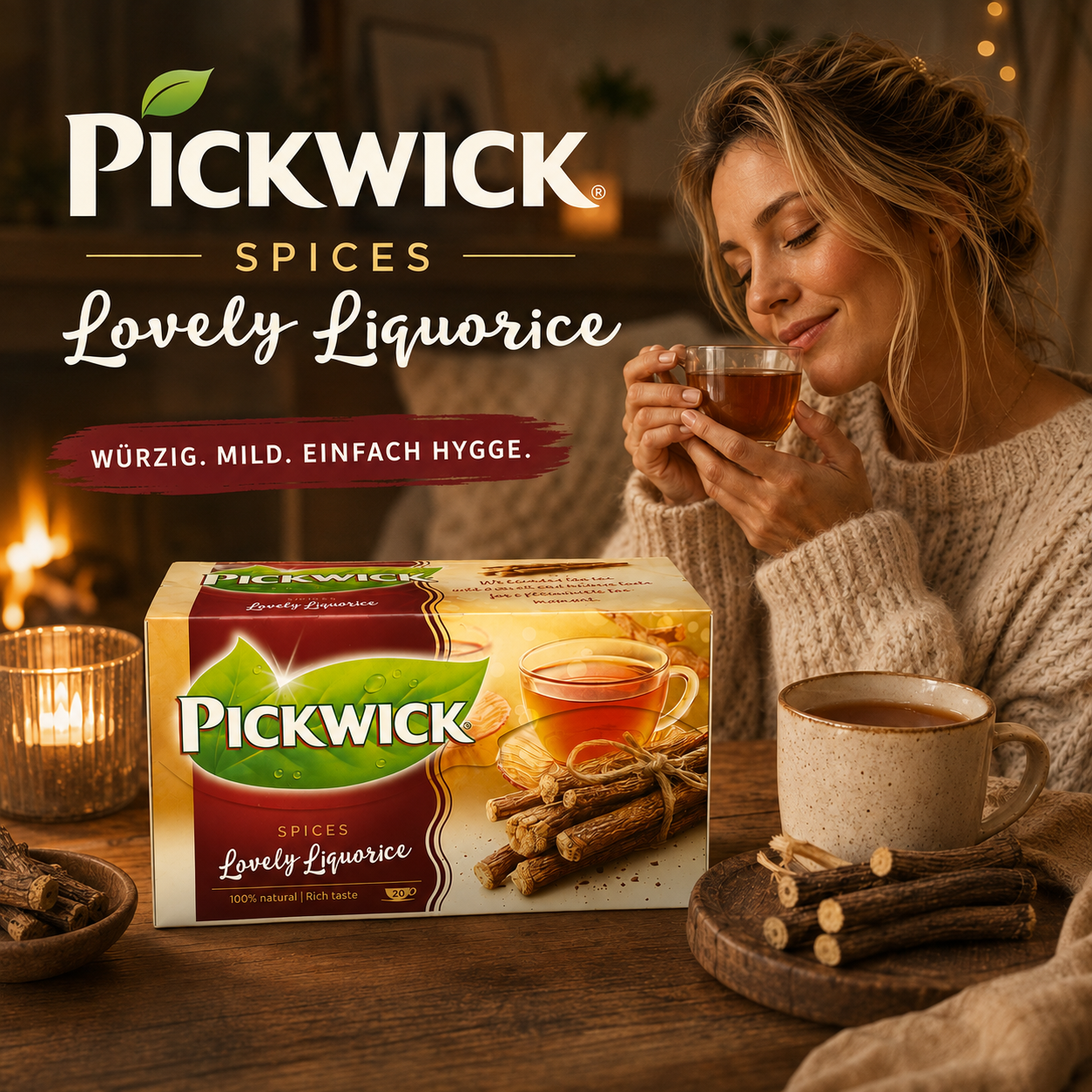 Pickwick Spices Lovely Liquorice – Süßholz-Tee, 20 Beutel