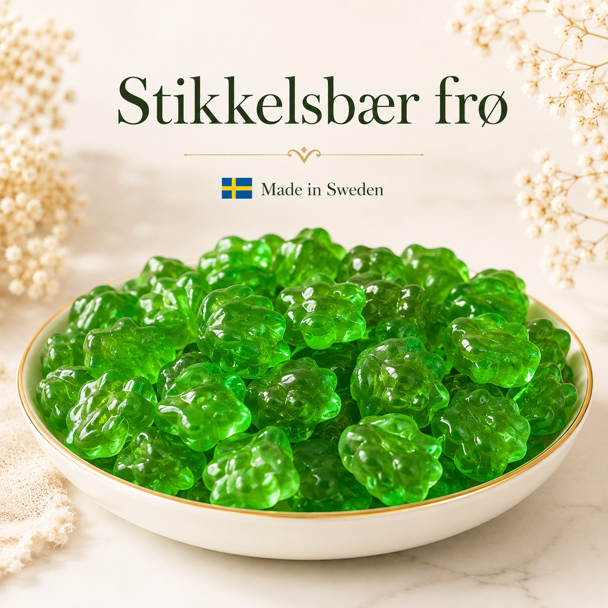 đ¸ StikkelsbĂŚr frø â Gummibonbons mit Stachelbeergeschmack