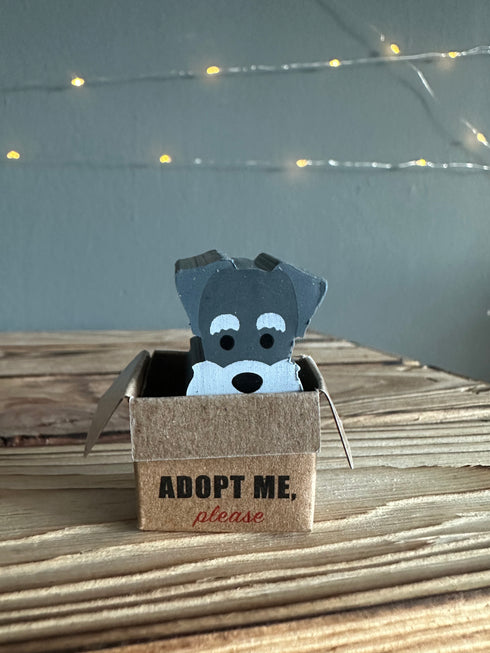 Radiergummi Hund im Karton grau