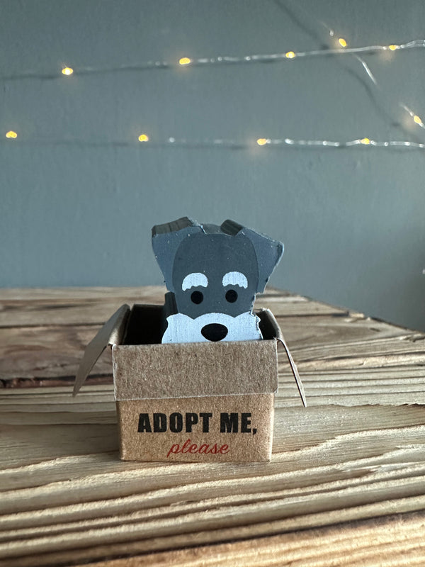 Radiergummi Hund im Karton grau