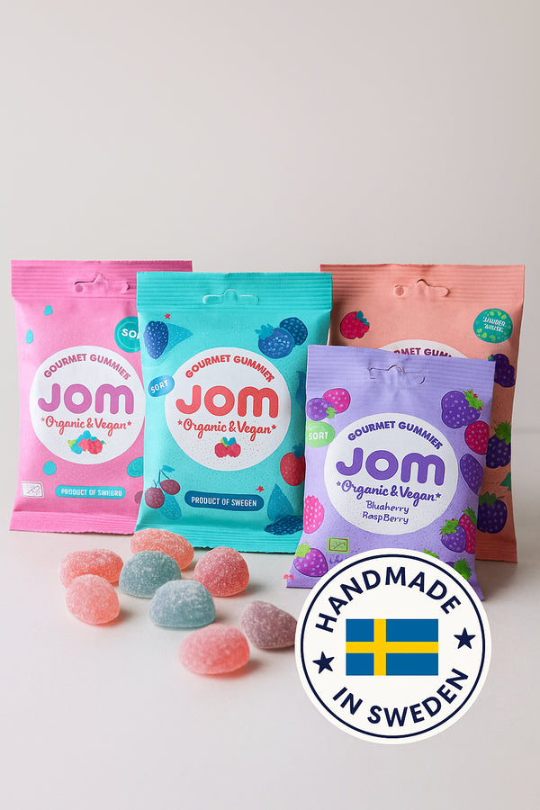 🇸🇪 JOM – Organic & Vegan Gourmet Gummies Product of Sweden