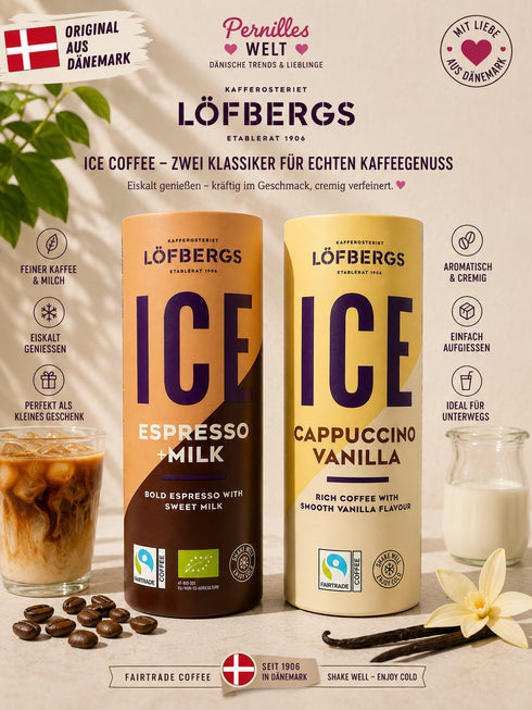 ☕🇩🇰 Löfbergs Ice Coffee Bundle – Espresso + Milk & Cappuccino Vanilla