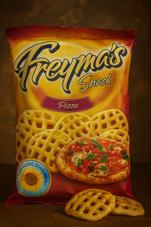 🍕
Freymas® Snack – Kartoffelsnack mit Pizzageschmack (30 g)