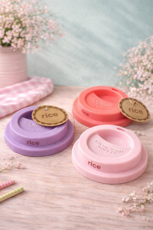 💕 RICE Silikon-Deckel für Becher – Pastell mit Funktion