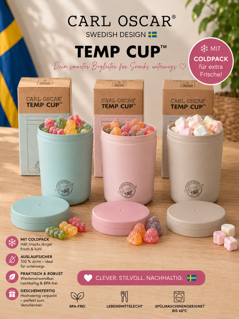 CARL OSCAR® TEMP CUP Candy Edition 🇸🇪🍬
Dein neuer Lieblingsbecher für unterwegs! 💙🩷🤍