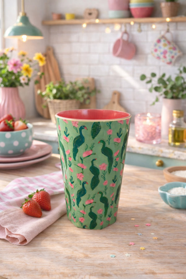 🇩🇰 Rice Latte-Becher Vögel