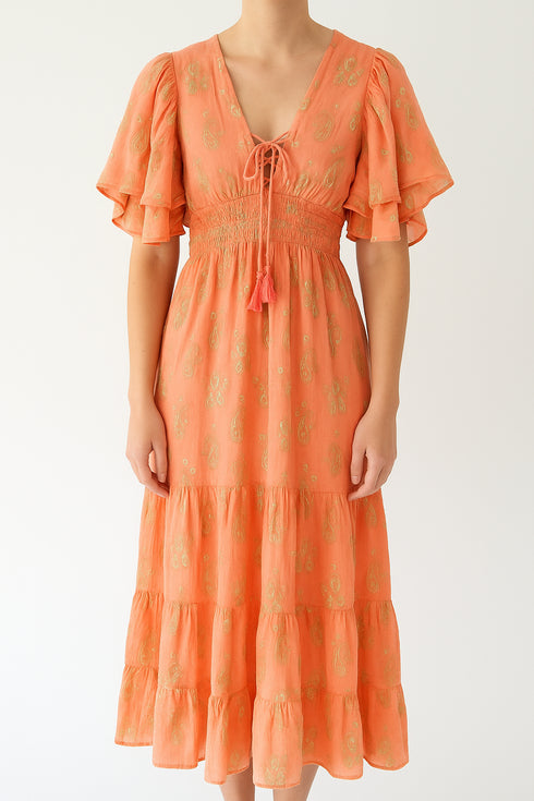 Pernilles Lieblings Kleid mit Seide Peach S-XL