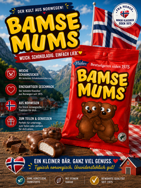 🇳🇴 Nidar Bamsemums 115 g
