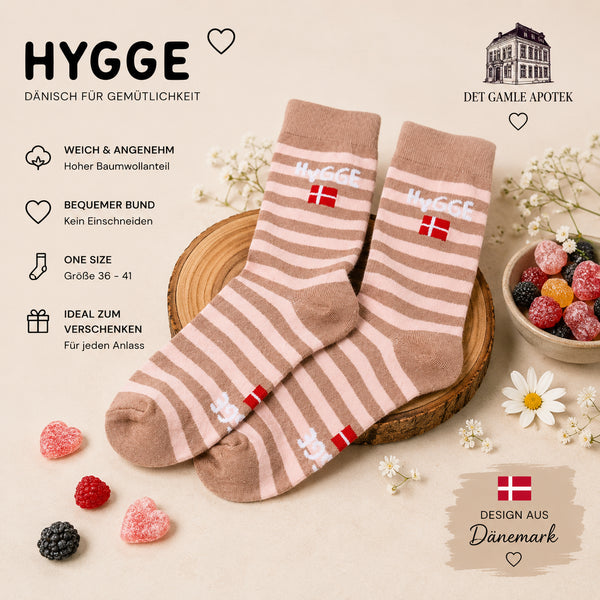 🇩🇰 HYGGE Socken | Größe 37–41 | Dänisches Design | Det Gamle Apotek