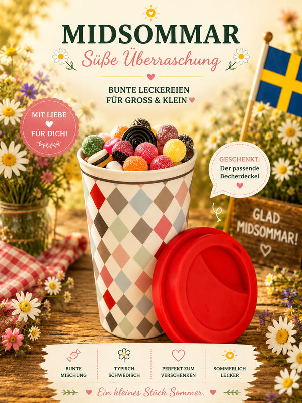 🌼 Krasilnikoff Thermobecher mit Candyfüllung | Skandinavisches Design