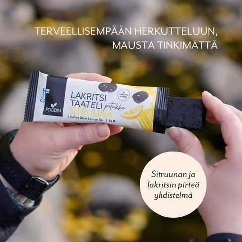 Foodin Lakritz-Dattelriegel Zitrone, 35 g