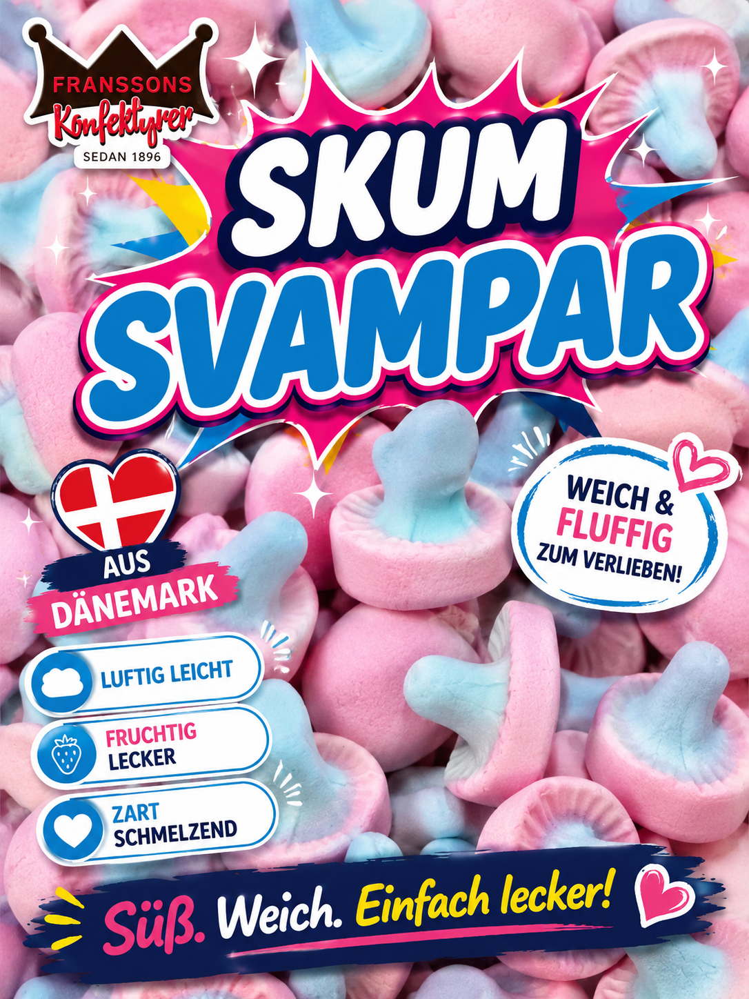 🍄 Fizzy Svampar | Schaum-Pilze aus Schweden