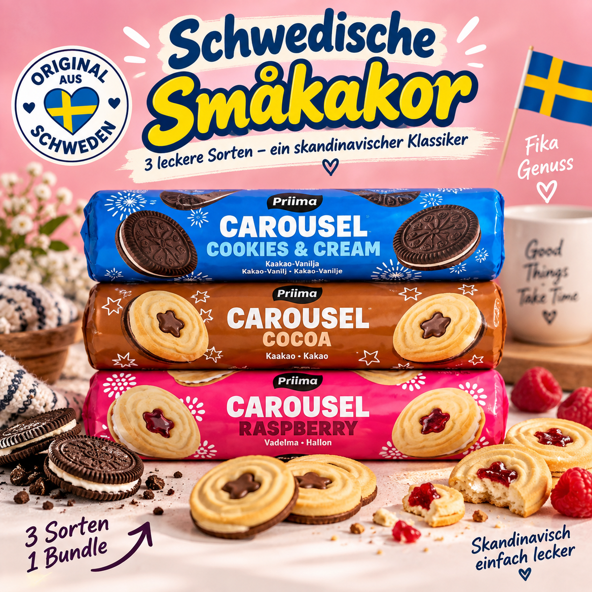 Priima Carousel Keks-Bundle – 3 Sorten 🇫🇮🍪