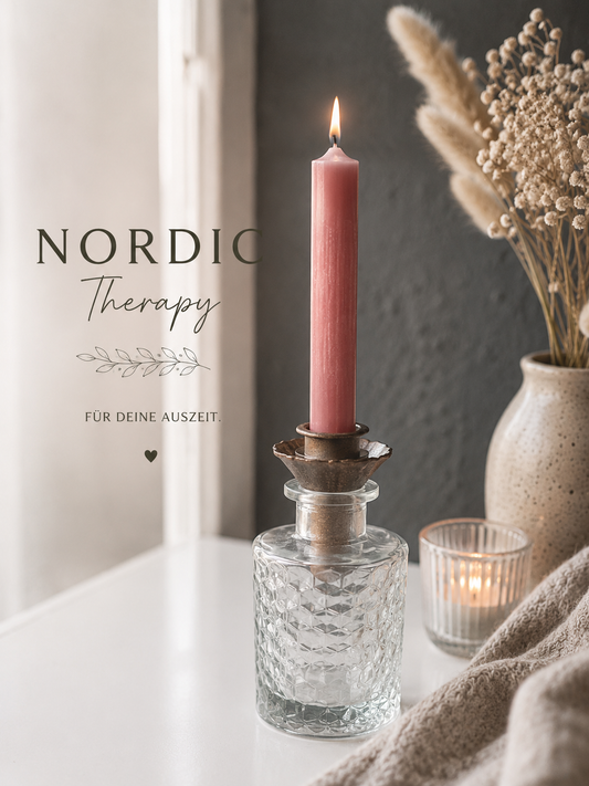 Nordic Therapy Glasflasche mit Kerzenhalter No 2