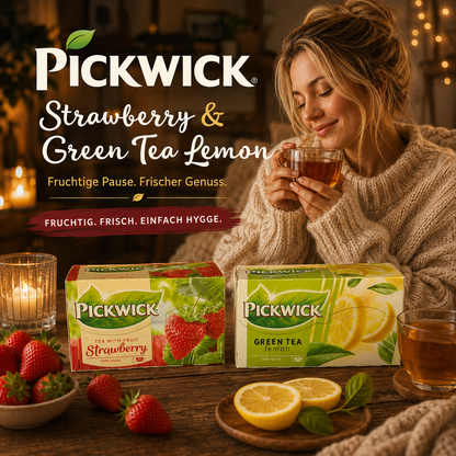 Pickwick Tee – Strawberry & Green Tea Lemon 🍓🍋