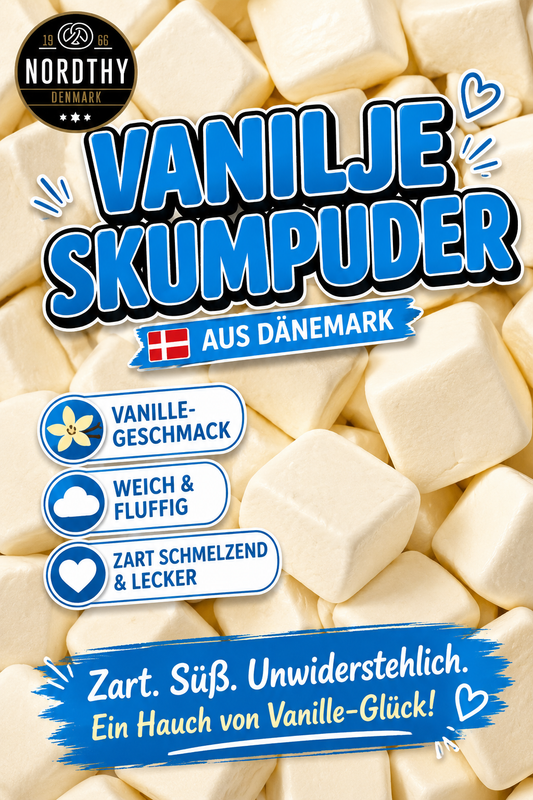 🤍 Vanilje Skumpuder – Fluffige Vanillewolken aus Dänemark 🇩🇰