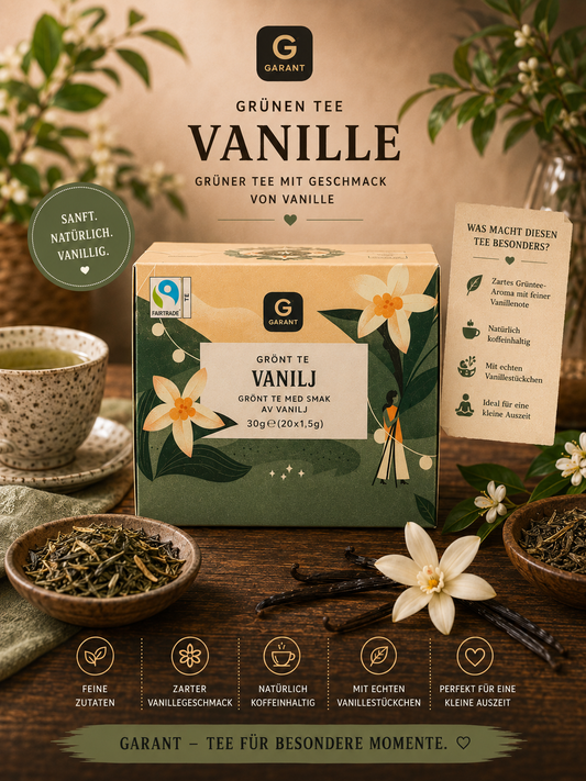 Garant Grüner Tee Vanille 30 g (20 Teebeutel)