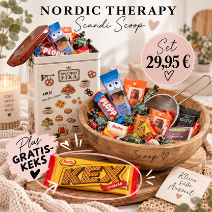 Nordic Therapy – Scandi Scoop Füllbehälter mit 3 Scoops + Gratis-Keksschokolade 🤍