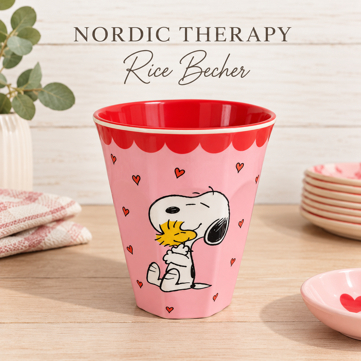 RICE x Peanuts Becher „Snoopy & Woodstock“ 💗🐾