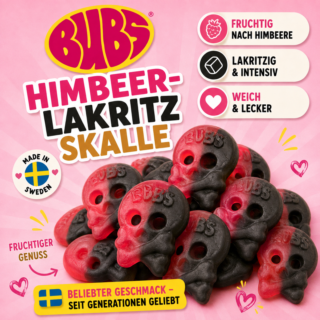 SØDE BUBS 🇸🇪 – Schwedische Fruchtgummi Skulls vegan