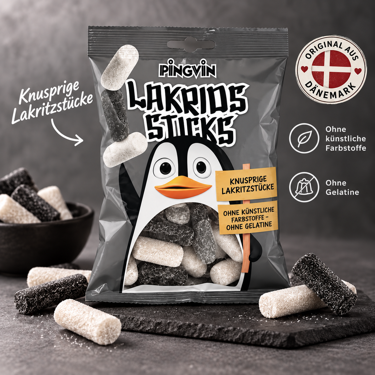 🖤 Pingvin Lakrids Sticks